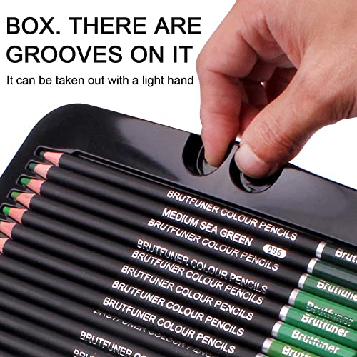 Laconile Colouring Pencils Set With Tin Box, 180 Brutfuner Coloured Pencils for Adult Colouring Books, Students or Kids School Art Supplies