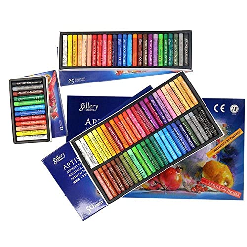 Oil Pastel Set,Professional Painting Oil Pastel Soft Drawing Graffiti Art Crayons Pastel Sticks Set Washable Round Oil Pastels for Artist,Student,Beginner 50 Colours