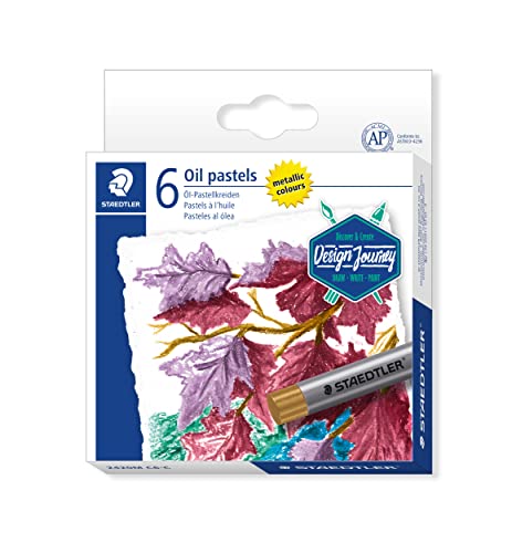 STAEDTLER 2420M C6-C Design Journey Metallic Oil Pastels - Assorted Colours (Pack of 6)