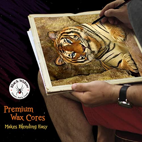 Black Widow Coloured Pencils For Adults - 24 Colouring Pencils - Smooth Pigments Colour Pencil Set - Best For Adult Colouring Pencil Drawing