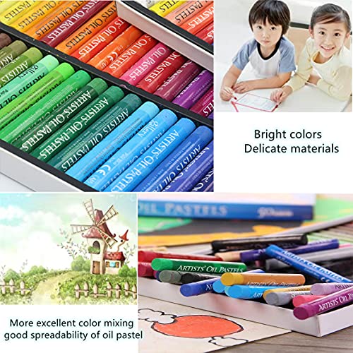 DZOZO Oil Pastel Set 48 Colors Soft Drawing Graffiti Art Crayons Pastel Sticks Set for Art Artist Crayons Oil Painting Sticks Professional Pastels Drawing Crayons Soft Oil Pastel for Kids and Adult