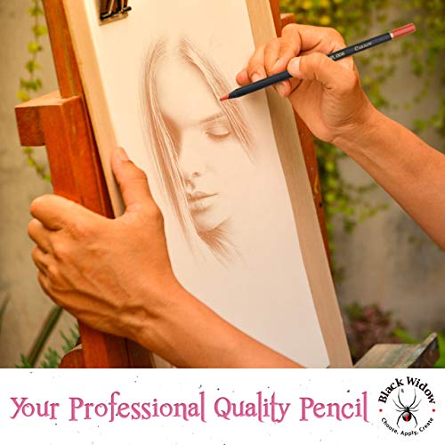 Black Widow Colouring Pencils for Adults, Light Tone Skin Pencils, Perfect Coloured Pencils Set For Adults and Drawing Pencil For Artists, Ideal Portrait Set Colouring - Now With Light Fast Ratings