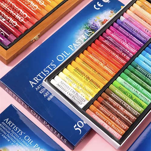 DZOZO Oil Pastel Set 48 Colors Soft Drawing Graffiti Art Crayons Pastel Sticks Set for Art Artist Crayons Oil Painting Sticks Professional Pastels Drawing Crayons Soft Oil Pastel for Kids and Adult