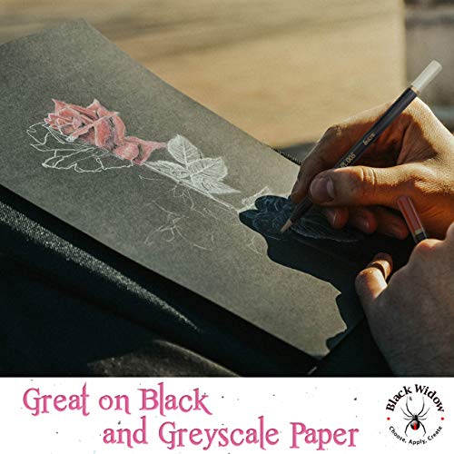 Black Widow Colouring Pencils for Adults, Light Tone Skin Pencils, Perfect Coloured Pencils Set For Adults and Drawing Pencil For Artists, Ideal Portrait Set Colouring - Now With Light Fast Ratings