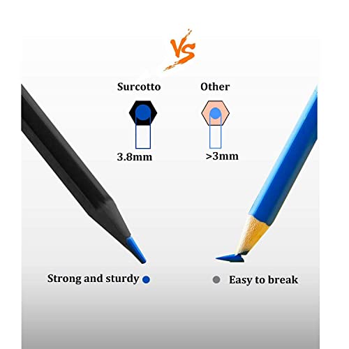 Colouring Pencils For Adults, Surcotto 36 Drawing Pencils, Coloured Pencils sketching pencils Artist Pencil Set for Beginner Children Drawing Painting Writing Colouring Book, Black Wood,Pre-sharpened
