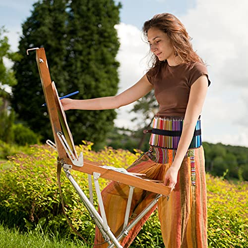 TOYESS 48 Professional Colouring Pencils Set with Portable Canvas Pencil Wrap Case, Wood-Free Coloured Pencils with Roll Up Canvas Pouch Package for Adults Colouring Books and Children Sketching