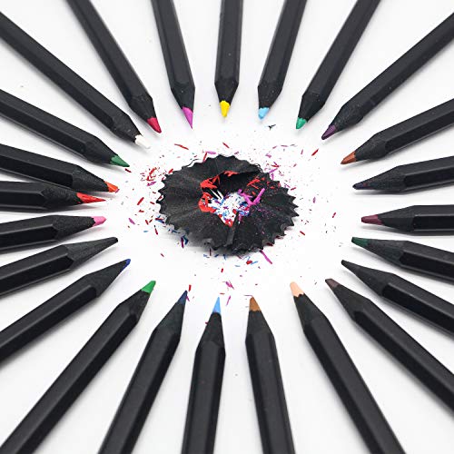 SCRIPTRACT Coloured Pencils Drawing 24 Pencils Colouring Pencils Artist Pencil Set Perfect for Adults Colouring and Children Sketching(24 colors)