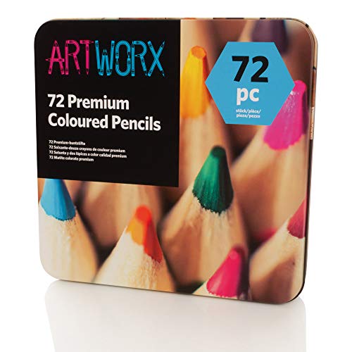 Artworx Premium Artist Colouring Pencils - 72 Coloured Pencils For Adults - Coloring Pencil Crayons Set