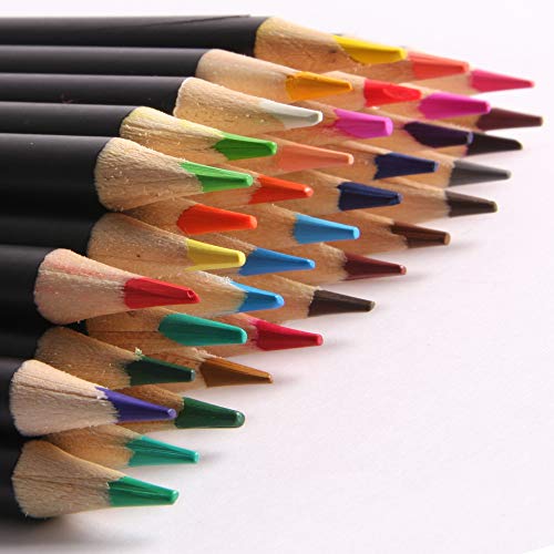 Coloured Pencil Set - (47 Pieces) 3.5 mm Artist Grade Drawing & Sketching Colored Pencils for Adults, Colouring, Professional Sketching with Travel Wrap Case