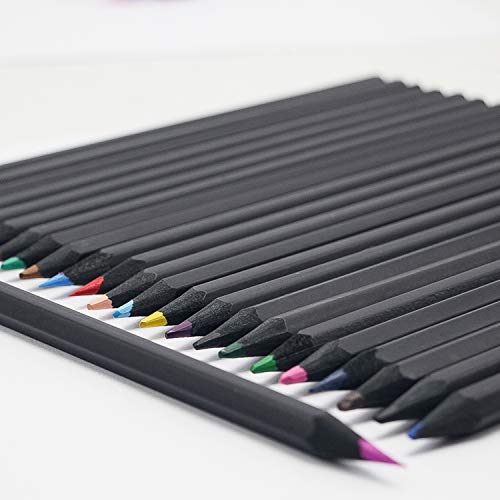 SCRIPTRACT Coloured Pencils Drawing 24 Pencils Colouring Pencils Artist Pencil Set Perfect for Adults Colouring and Children Sketching(24 colors)