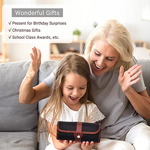 TOYESS 48 Professional Colouring Pencils Set with Portable Canvas Pencil Wrap Case, Wood-Free Coloured Pencils with Roll Up Canvas Pouch Package for Adults Colouring Books and Children Sketching