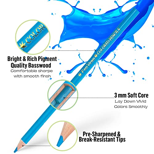 FanVean Colouring Pencils 50 Assorted Colours: Coloured Pencil Set for Adults and Kids(Pack of 1)