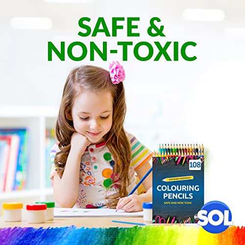 SOL 72 Colouring Pencils for Adults and Children | Coloured Pencils for Children Art & Craft Supplies |Pencil Crayons in 20 Assorted Pencil Colours | Colour Pencils | Artist Pencils