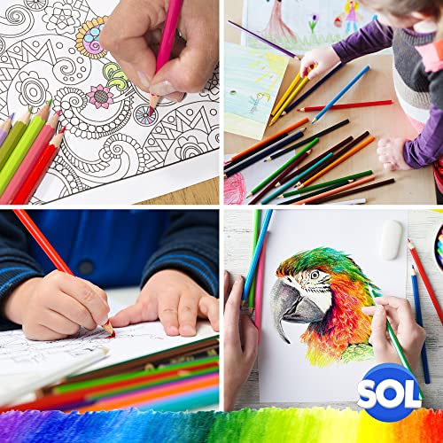 SOL 72 Colouring Pencils for Adults and Children | Coloured Pencils for Children Art & Craft Supplies |Pencil Crayons in 20 Assorted Pencil Colours | Colour Pencils | Artist Pencils