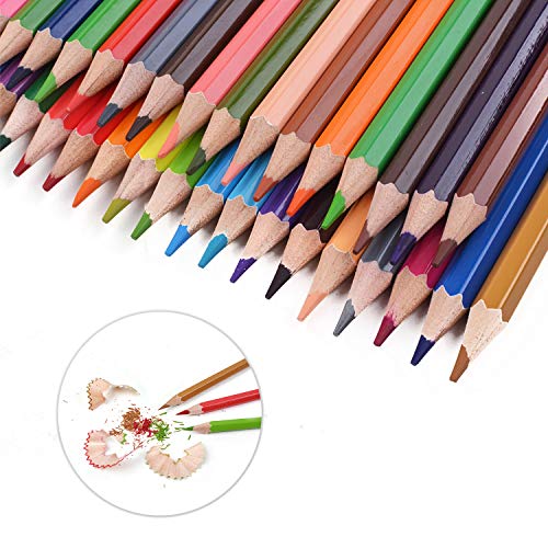 CYPER TOP 80 Colouring Pencils for Adults, Soft Core Coloured Pencils Set for Children, Beginners, and Artists, Professional Drawing Pencils Set Art Supplies for Blending, Sketching