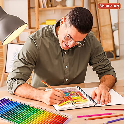 Shuttle Art 136 Colouring Pencils,Coloured Pencils Set for Adult Colouring Books,Doodling,Sketching,Art,School Supplies
