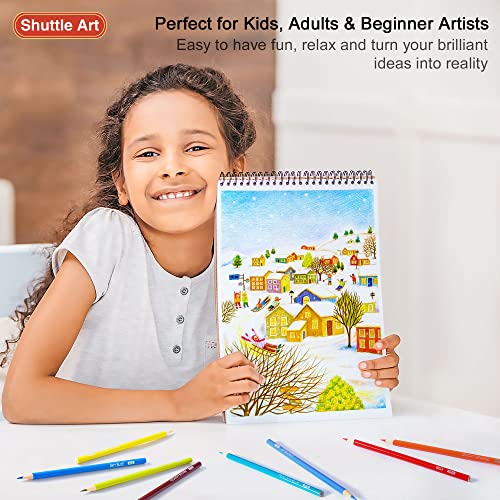 Shuttle Art 136 Colouring Pencils,Coloured Pencils Set for Adult Colouring Books,Doodling,Sketching,Art,School Supplies