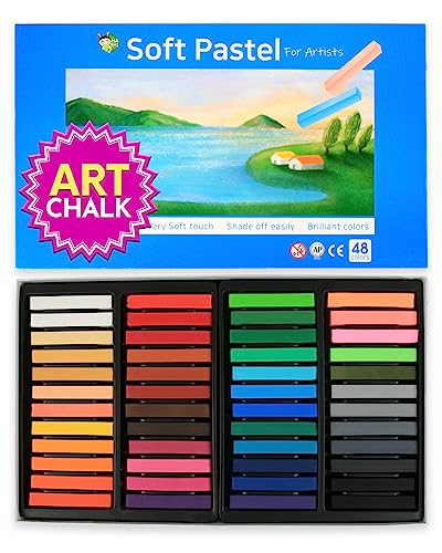 HA SHI Non Toxic Soft Pastels Set for Professional - Assorted Colors (48 colors Long)