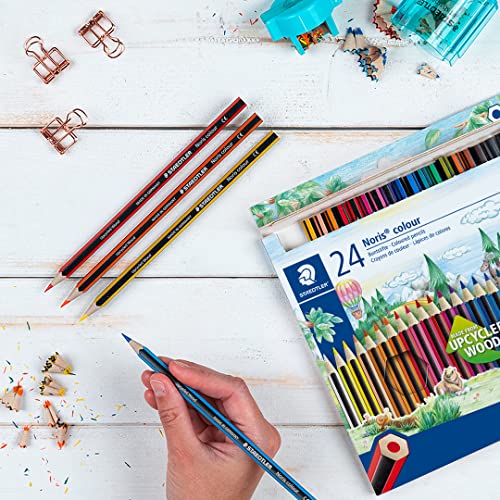 STAEDTLER 185 C24 Noris Colour Colouring Pencils - 24 Assorted Colours (Pack of 24)