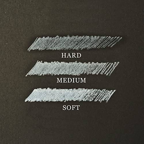 Pasler white charcoal pencils kit- 3 different grades soft,medium,hard and a sharpener,great for make you carbon sketches contrast better and highlight the highlights (set of 4)