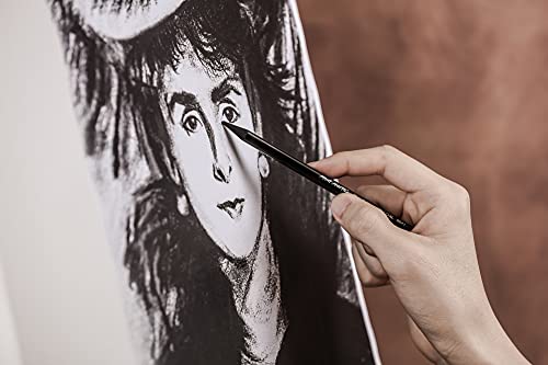 MONT MARTE Charcoal Pencils Set - 3 pieces - Black Charcoal with different degrees of hardness - Ideal Charcoal Pencils for impressive drawings - Perfect for Beginners, Professionals and Artists