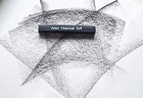 Compressed Charcoal Sticks Sketch Charcoal Sticks Charcoal Pencils for Drawing Sketching, Shading Artists Drawing Charcoal Assorted, Soft, Medium, Hard, Pack of 6