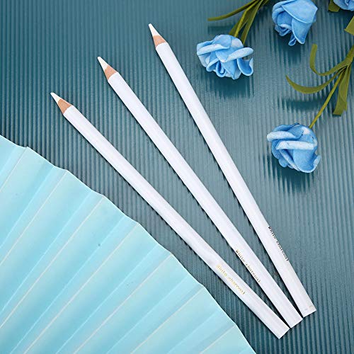 Yosoo Health Gear 3 Piece White Charcoal Pencil for Drawing, Professional Sketching Pencil for Highlight Drawing Art Design, Pen Stationery Art Painting Supplies