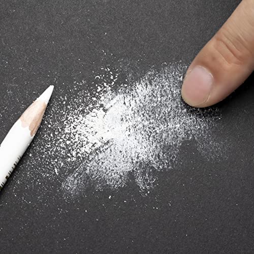 Pasler white charcoal pencils kit- 3 different grades soft,medium,hard and a sharpener,great for make you carbon sketches contrast better and highlight the highlights (set of 4)