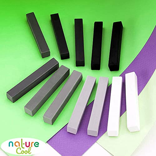 Nature Cool Set of 12 Grey Soft Pastels Colors Chalk Non Toxic for Art Drawing Scrapbooking, Chalk Pastel Sticks for Kids, Children, Teachers, Beginners and Professional Artists
