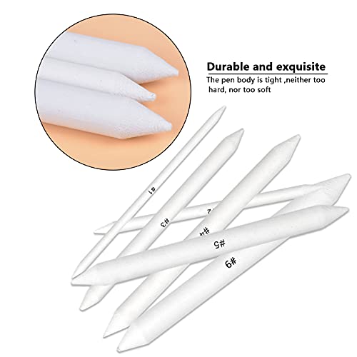 13 Pcs Blending Stumps and Tortillions Set Paper Art Blenders Drawing Stumps Smudge Sticks Sketch Tools with Sandpaper Pencil Sharpener for Student Artists Beginners Sketch Drawing and Detail Painting