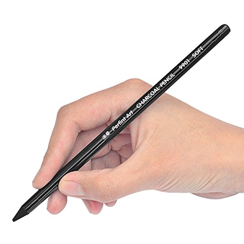 Professional Art Supplies Sketch Drawing Pencil Art Set Woodless Charcoal Pencils Black Soft Manga Sketching Shading Pencils for Artist Students Beginners