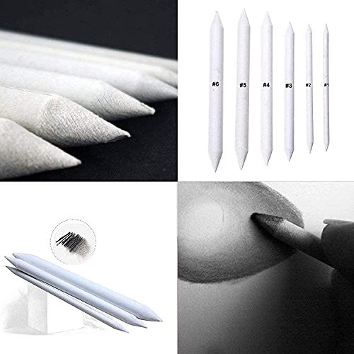 Bavzerko 42 Pieces Artist Blending Stump and Tortillion Art Blenders for Student Sketch Drawing Gift for School Opening Season