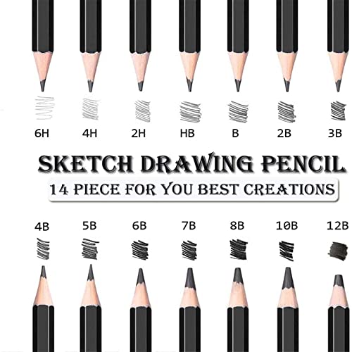 WEAMOLE Sketching Pencils Set, 37 Packs Art Supplies with drawing Pencils Dual Ended Color Pencil Charcoal Pencils, Canvas Pencil Wrap for Artists Adults Kids Beginners