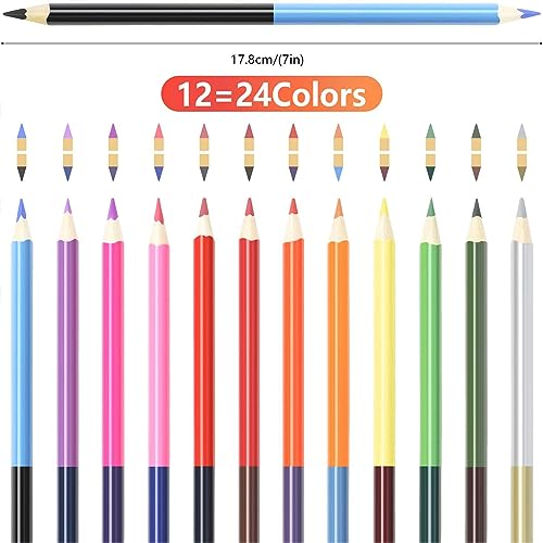 WEAMOLE Sketching Pencils Set, 37 Packs Art Supplies with drawing Pencils Dual Ended Color Pencil Charcoal Pencils, Canvas Pencil Wrap for Artists Adults Kids Beginners