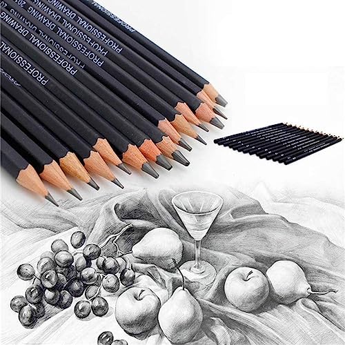 WEAMOLE Sketching Pencils Set, 37 Packs Art Supplies with drawing Pencils Dual Ended Color Pencil Charcoal Pencils, Canvas Pencil Wrap for Artists Adults Kids Beginners