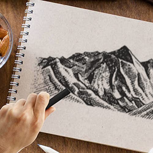 12 Pieces Graphite Material Sticks with 3 Blending Stumps, Square Compressed Charcoal Sticks Drawing Pencils Set for DIY Drawing Crafts, Sketching, Shading, Beginners and Artists