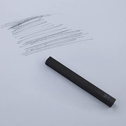 12 Pieces Graphite Material Sticks with 3 Blending Stumps, Square Compressed Charcoal Sticks Drawing Pencils Set for DIY Drawing Crafts, Sketching, Shading, Beginners and Artists