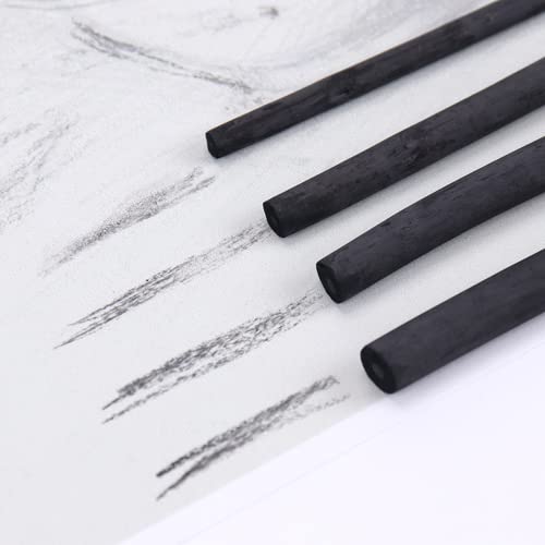 MINIEASE 25 Pcs Charcoal Drawing Pencils Willow Charcoal Sticks Graphite Sticks for Artists for Professionals Students and Hobbyists 5-8mm (millimeters, 5-8mm) (millimeters, 5-8mm)