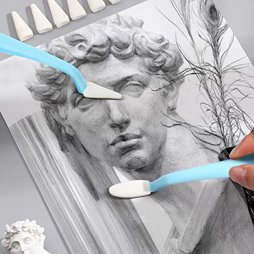 HEALLILY 1 Set Paper Art Blenders Sketch Trimmer Erase Sponge Wiper Pencils for Artist Students Charcoal Sketch Drawing Tools