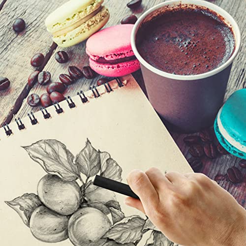 12 Pieces Graphite Material Sticks Square Compressed Charcoal Sticks Drawing Pencils Set for DIY Drawing Crafts, Sketching, Shading, Beginners and Artists