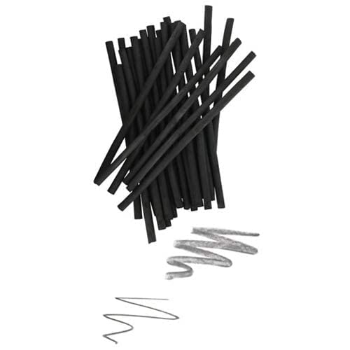 Coates 47000225 Diameter Willow Charcoal Medium, Pack of 25, Black, 4–6 mm