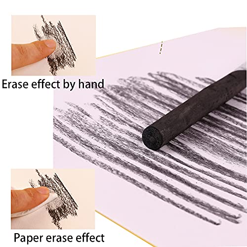 10pc Willow Vine Charcoal Sticks,Compressed Charcoal Sticks,Drawing Art Set, 4 Sizes Charcoal Drawing Art Set for Sketching, Drawing, Shading