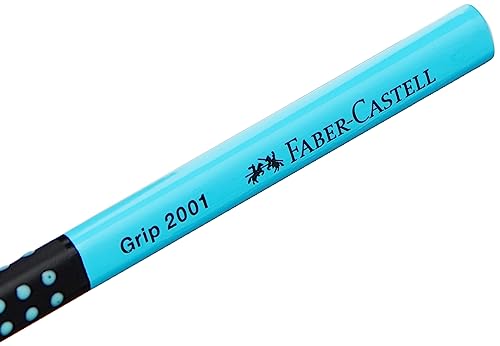 Faber-Castell Graphite Pencil, Grip 2001 - Two Tone Black/Turquoise, (517012)