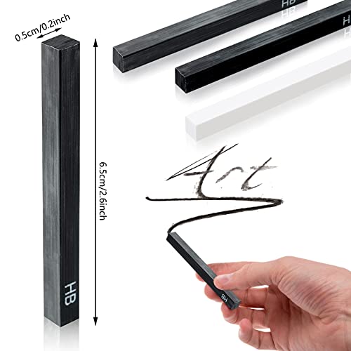 18Pcs Compressed Charcoal Square Strips Graphite Sketch Charcoal Sketch Charcoal Pencil Create Sketches Shadows Compressed Charcoal Sticks Charcoal Drawing Sticks Set Suitable for Artists Beginners