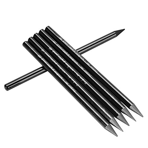 6 Pcs Graphite Pencils Medium Soft Charcoal Sticks Woodless Sketch Pencils Writing Drawing Pencil Artist Pencil Set Assorted HB 2B 4B 6B 8B EE Pencil for Students Beginners Aspiring Artist
