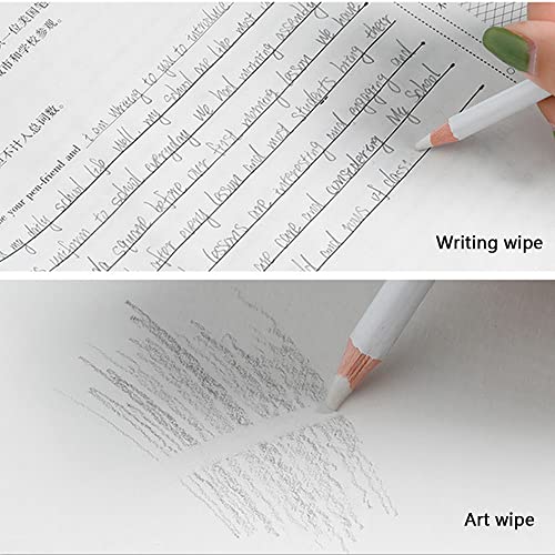 MiSevteen 6pcs Charcoal Pencils for Drawing and 3pcs Eraser Pen Charcoal Pencils Sketching Set Woodless Graphite Pencils Professional Sketch Pencils for Drawing Beginners Artists Children