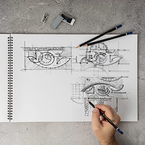 BE CREATIVE HM Sketching and Drawing Pencils Sketch Pencil set (20 Graded graphite Pencils), with putty rubber, Eraser, Sharpener & metal case. Artist Pencil for Kids & Adults. (9B to 9H)