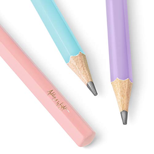 Ashton and Wright - Classic HB Graphite Pencils - Pastel Coloured Barrels - Pack of 10