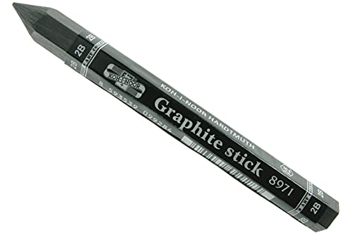 Koh-I-Noor Progresso Jumbo Woodless Graphite Pencil 2B, 1 Count (Pack of 1), Grey