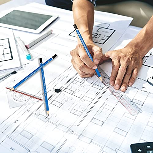 ROCOD Profession sketch pencils 6B to 4H for kids and aldult drawing,Art graphite pencil for artists beginner sketching.